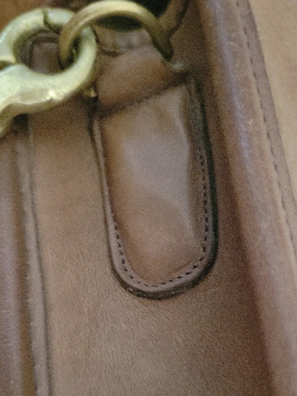 Vintage Coach Convertible Clutch In Putty with Solid Brass Turn-Lock
